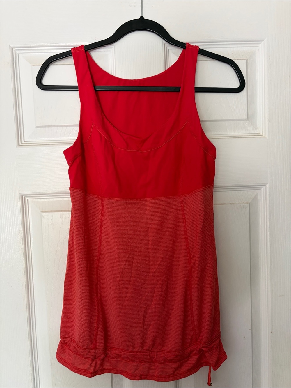 lululemon athletica Red Scoop Neck Athletic Tank